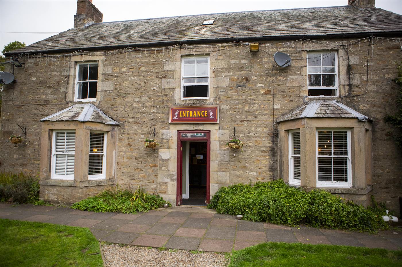 The stone front of The Elks Head and its entrance