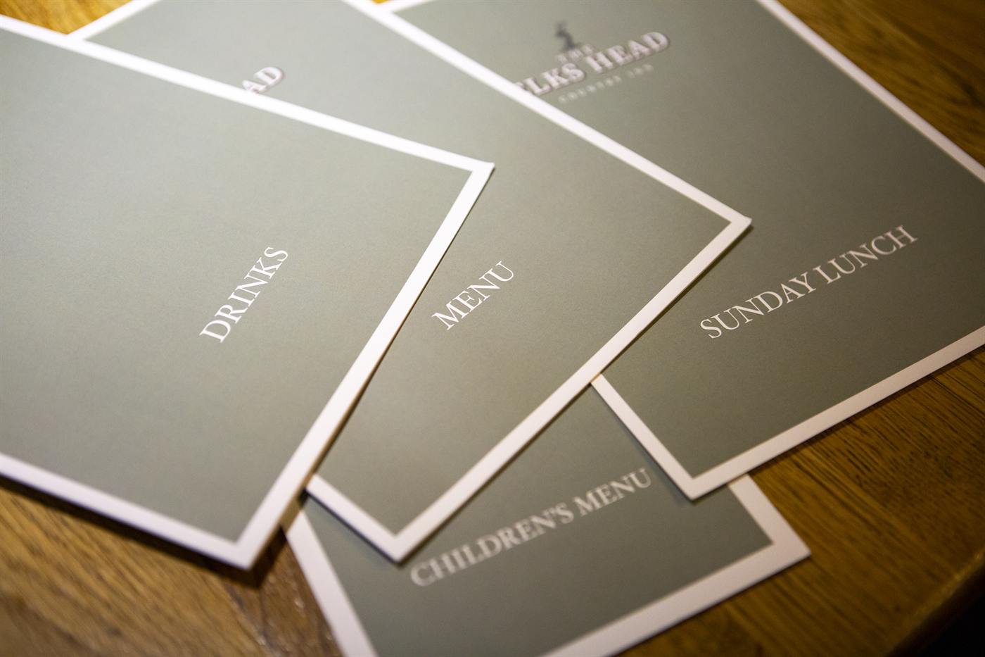 Close-up of the Elks Head menus